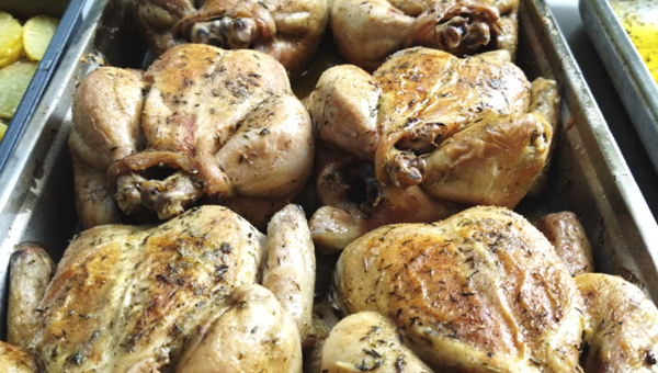 ¡Pollo asado sabroso y jugoso!